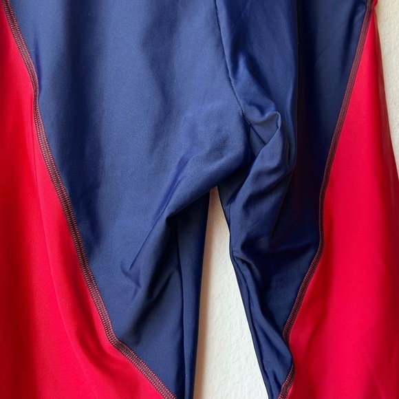 Laain Sheila Diamond Leggings Red Blue Sz L - Picture 12 of 16